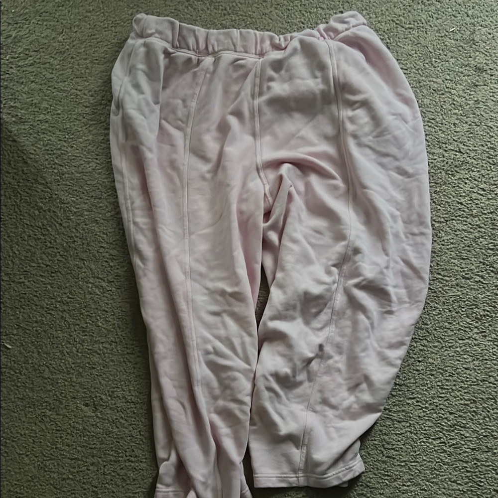 Aerie Pink Track Pants Relaxed Fit Joggers